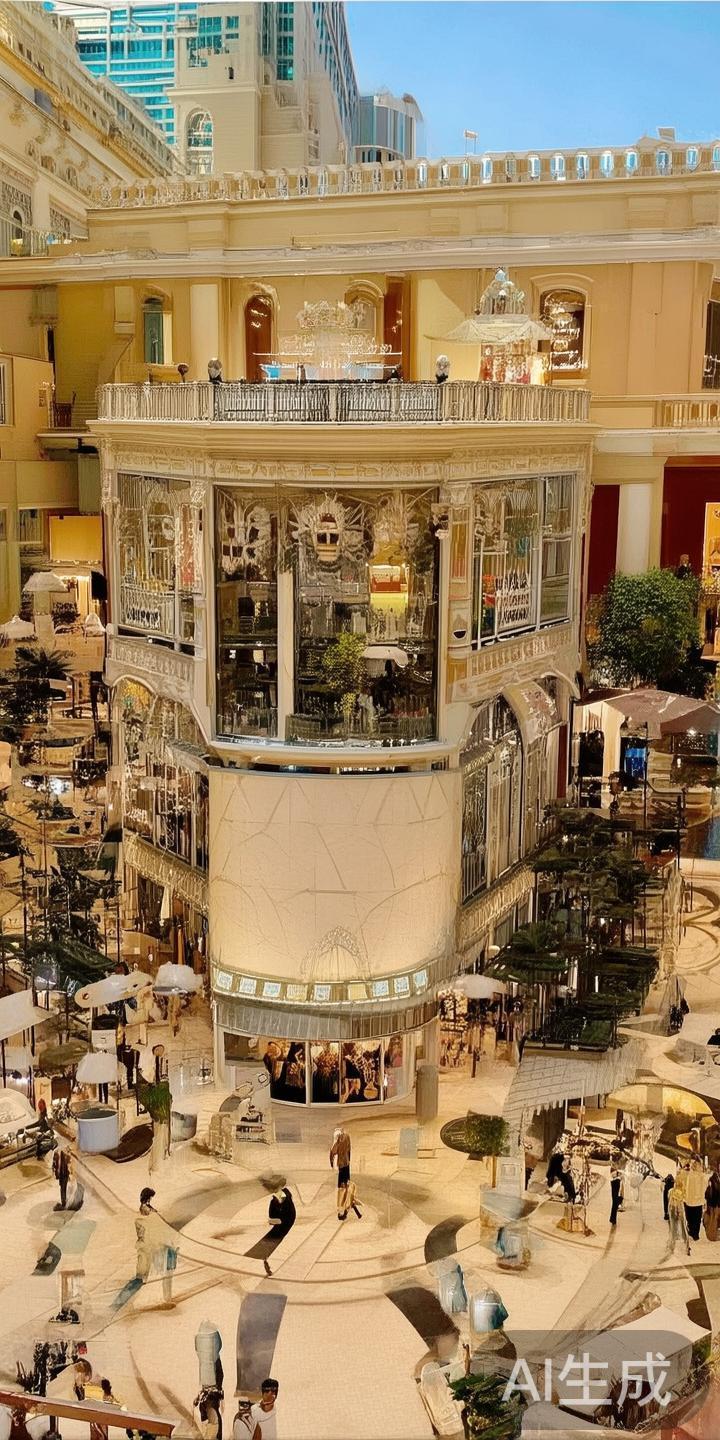 澳门威尼斯人以其庞大的购物区闻名，涵盖众多国际一线