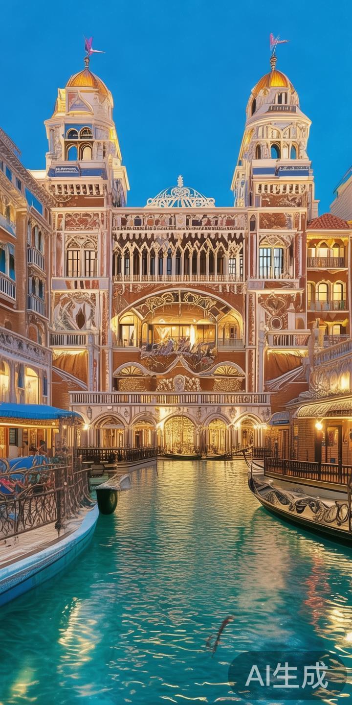 相较之下，威尼斯以“威尼斯水城”梦想为核心，配备了